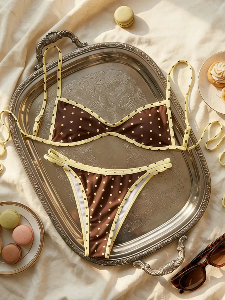 Polka Dot Two-Piece Bikini Swimsuit