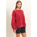 Washed Raw Edge Sweatshirt