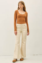 Basic Long Sleeve Scoop Neck Top