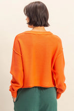 Load image into Gallery viewer, Orange Exposed Seams Sweater