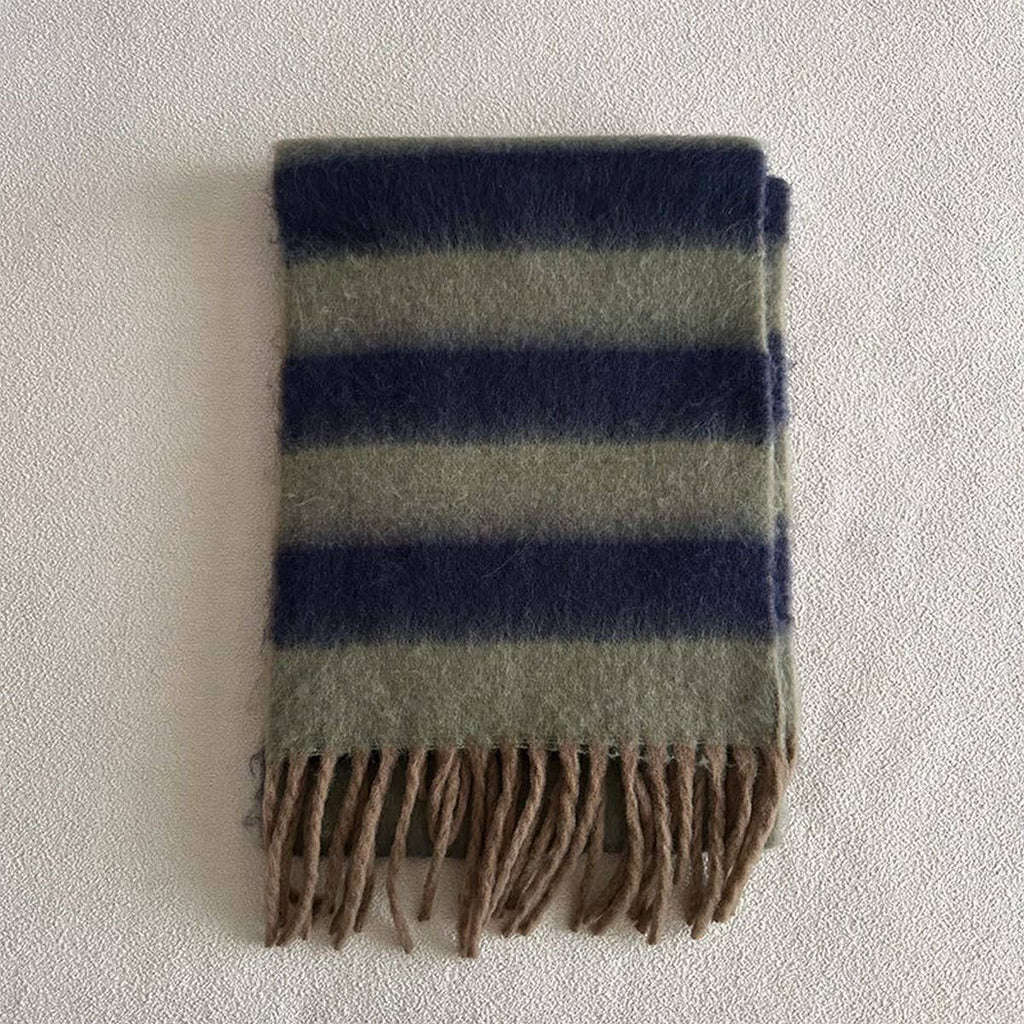 Blue-Brown Stripe Scarf