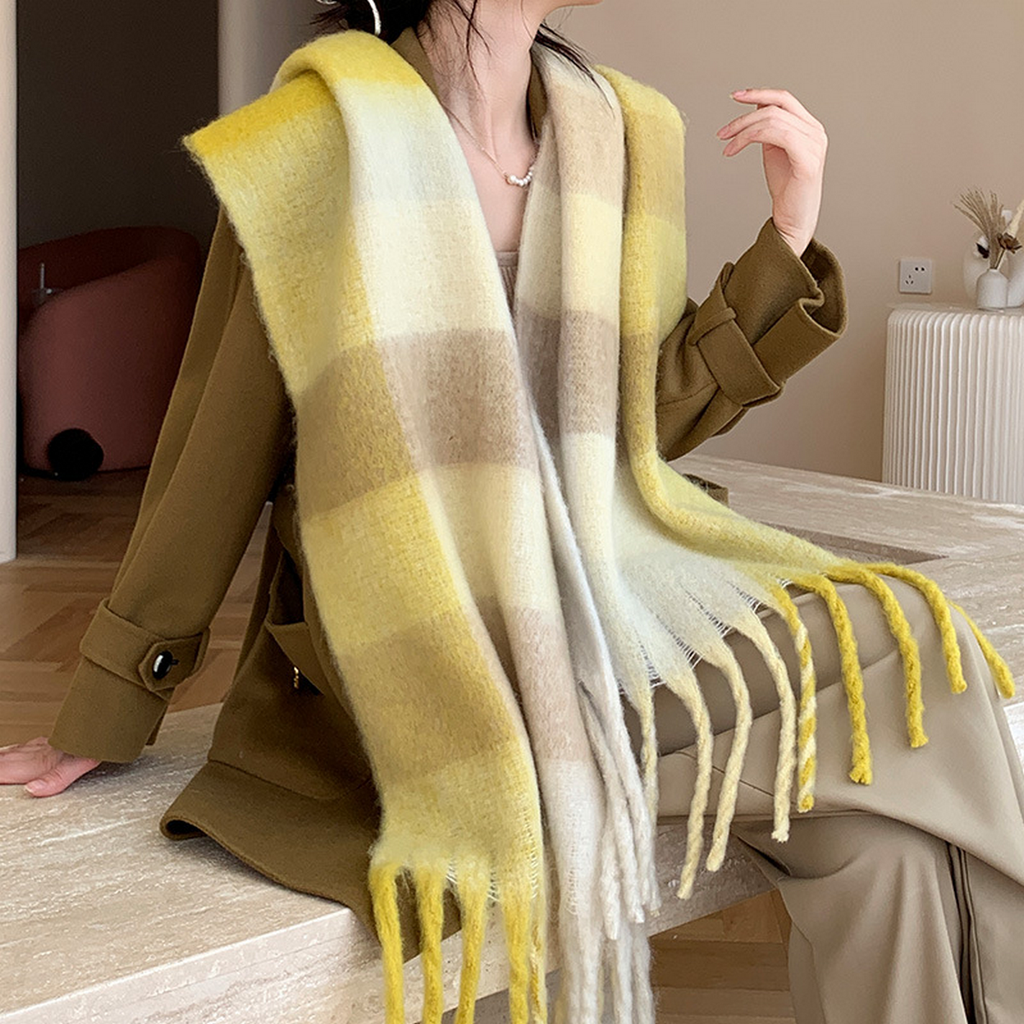 Plush Plaid Scarf