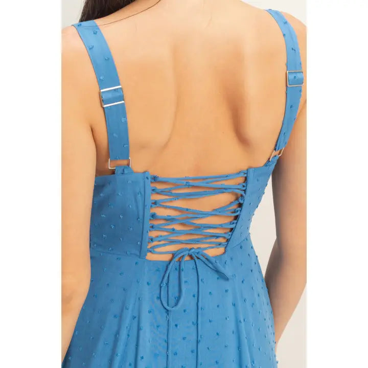Boned Tie-Back Dress