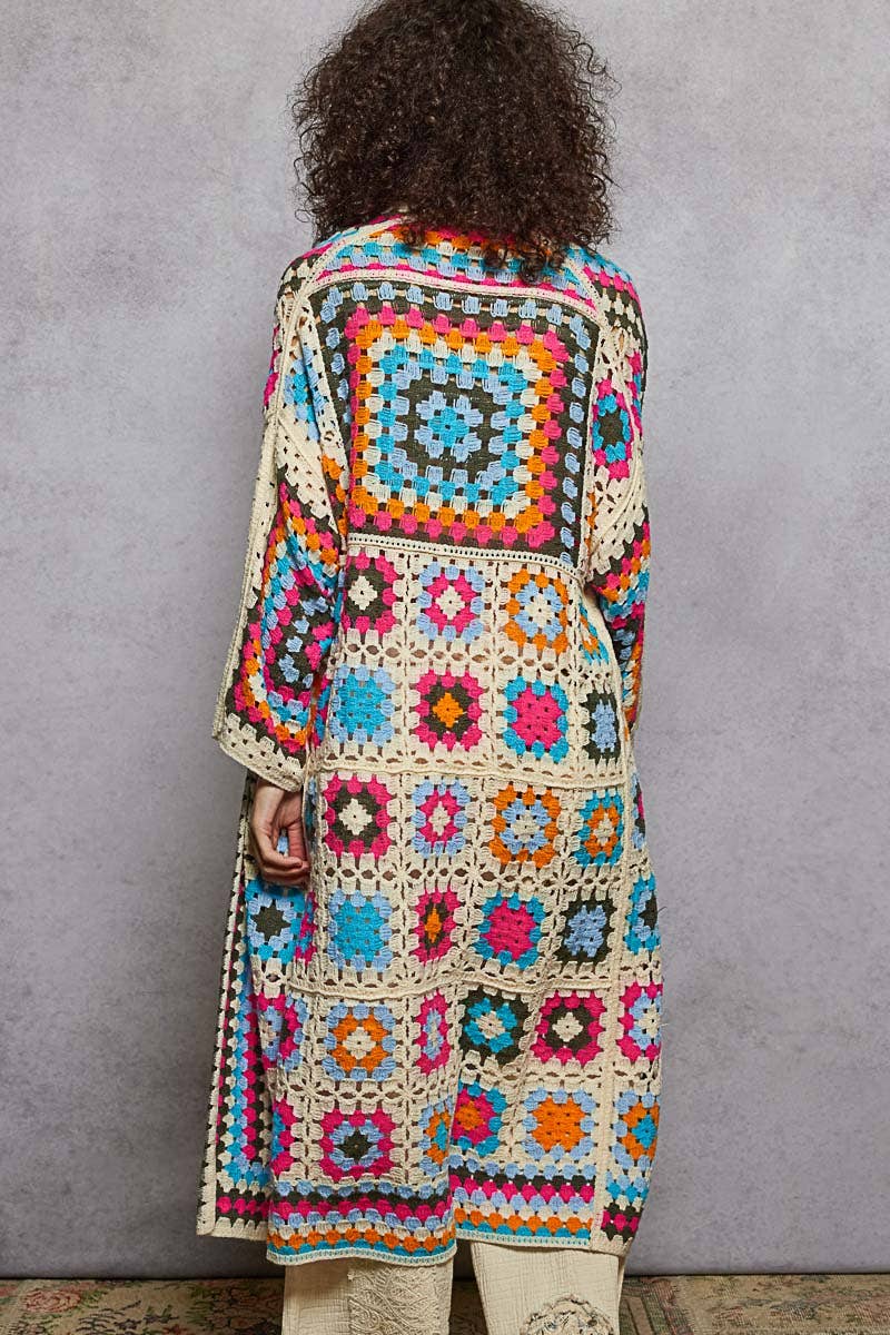 Colorful Crochet Cardigan