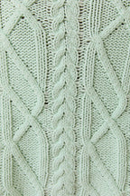 Short Sleeve Cable Knit Sweater
