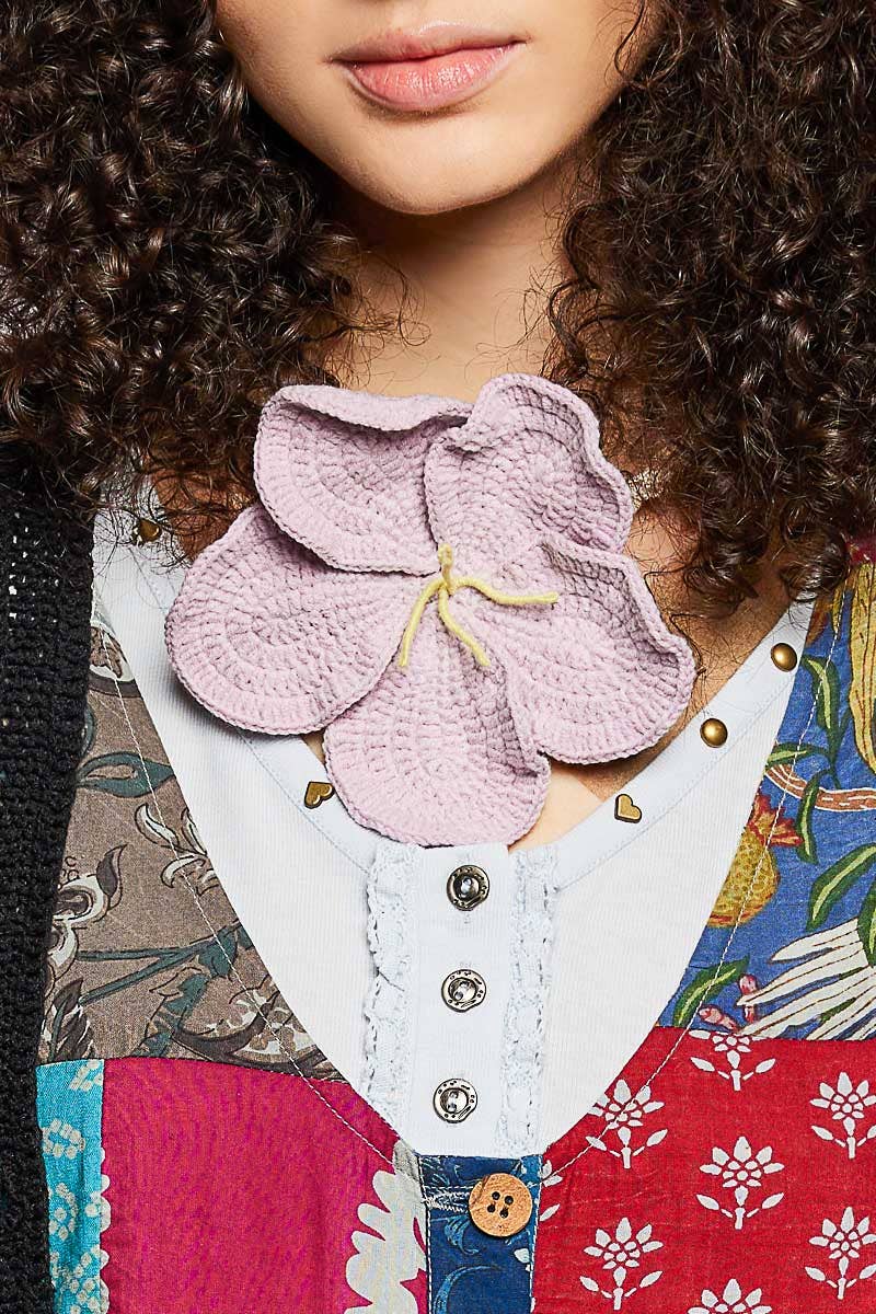 Handmade Trim Detail Crochet Flower Belt