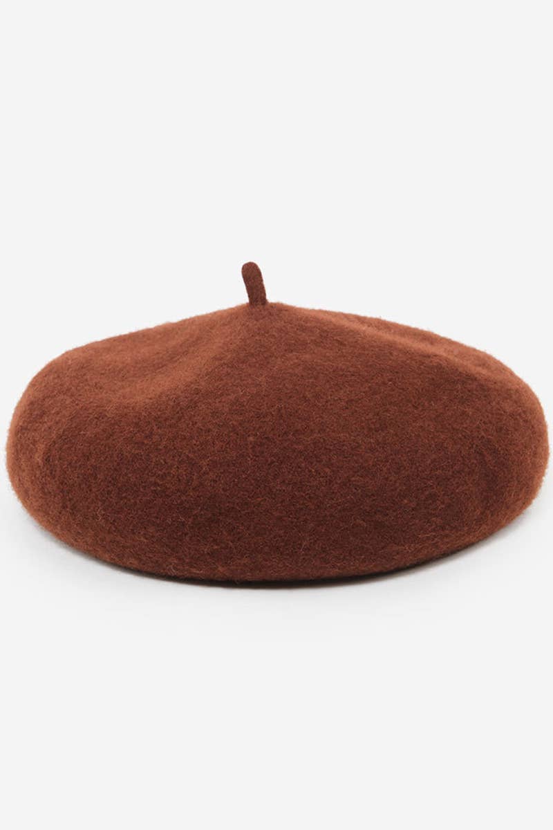 SOLID FUZZY BERET