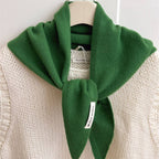 Wool Knit Triangle Scarf