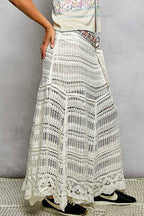 Lining Crochet Roomy Fit Woman Maxi Skirts