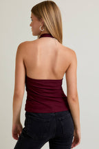 Cowl Neck Halter Top
