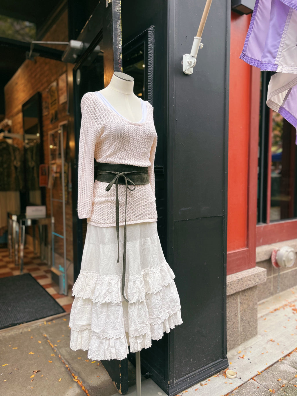 Genuine Suede Sash Belt