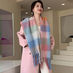 Plush Plaid Scarf