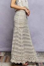 Lining Crochet Roomy Fit Woman Maxi Skirts