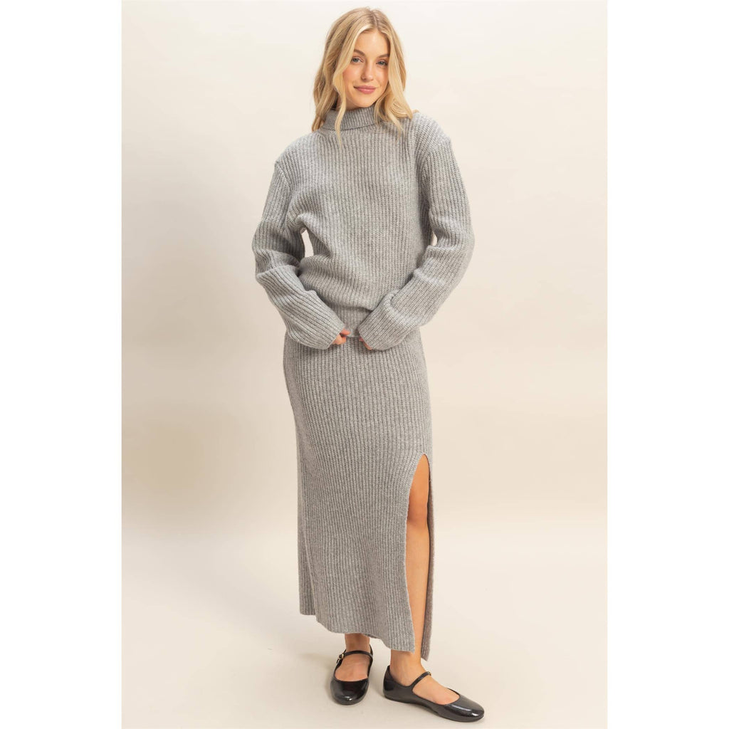 Heather Gray Turtleneck Sweater