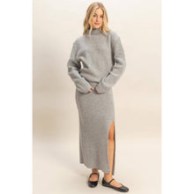 Load image into Gallery viewer, Heather Gray Turtleneck Sweater