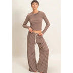 Striped Waffle Knit Pants