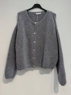 Kid mohair and wool cardigan