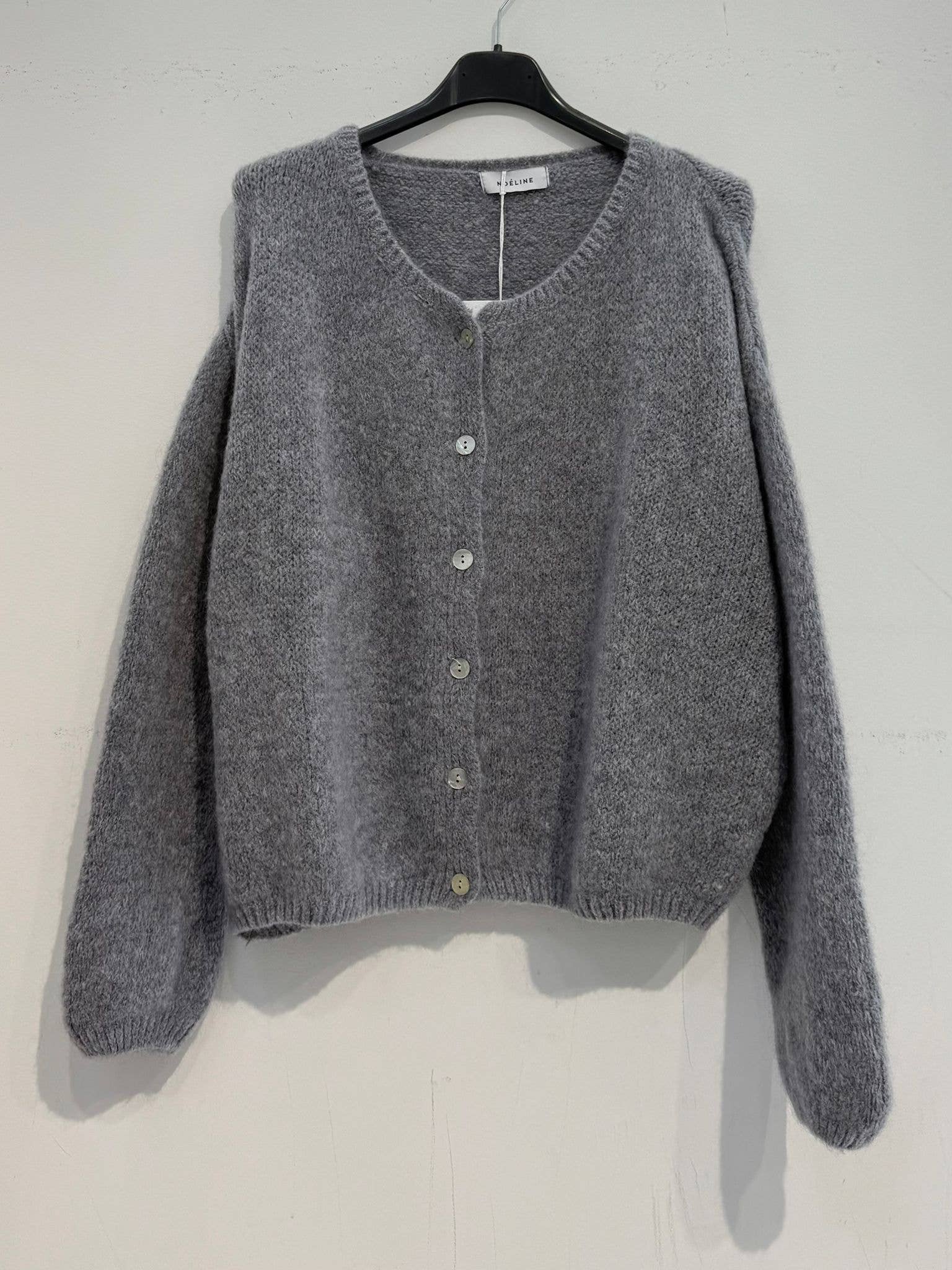 Kid mohair and wool cardigan