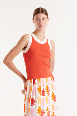 Orange & Cream Tank Top
