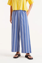 Blue Stripe Straight Leg Pants