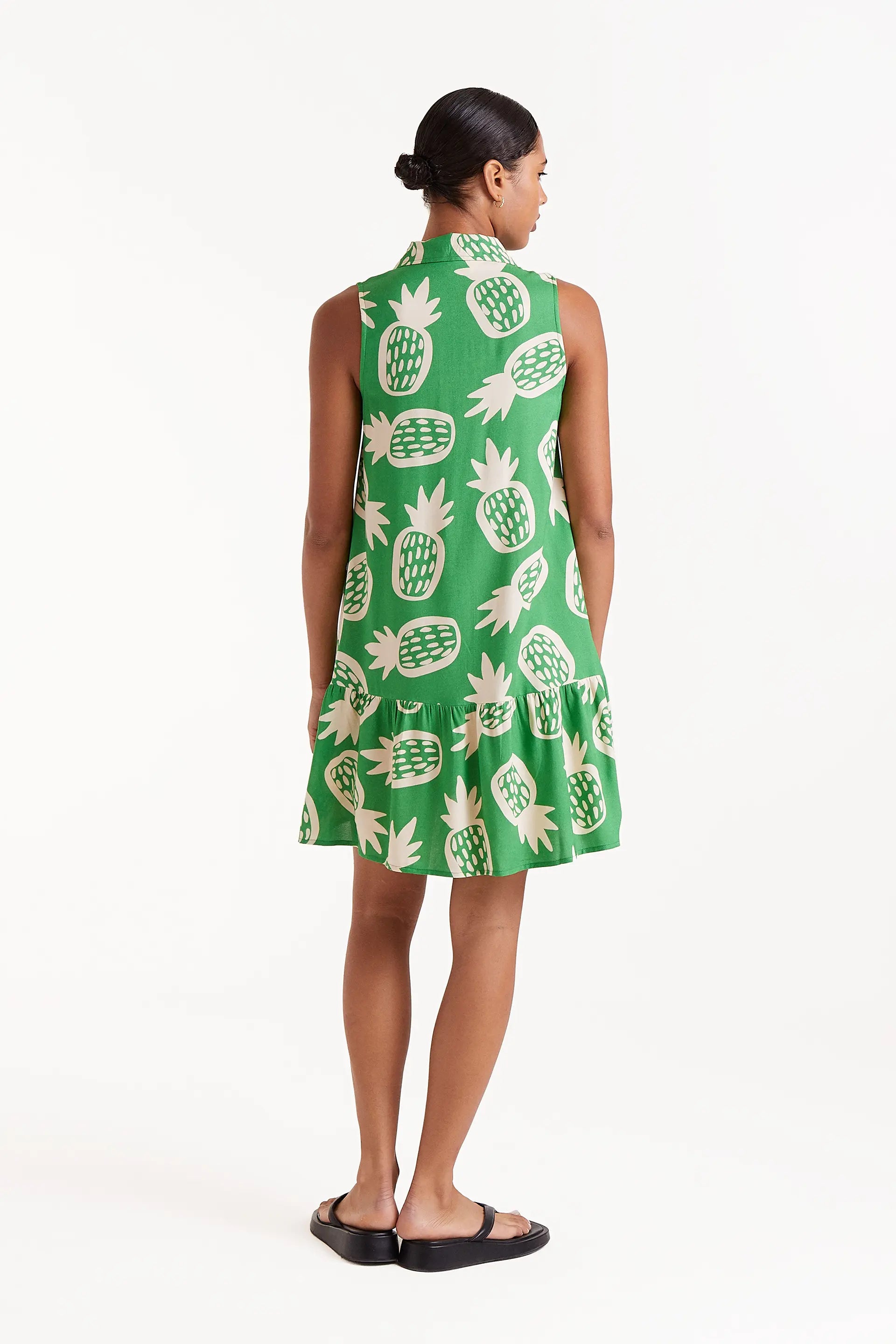 Green Pineapple Mini Dress