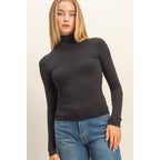 Fitted Turtleneck Top