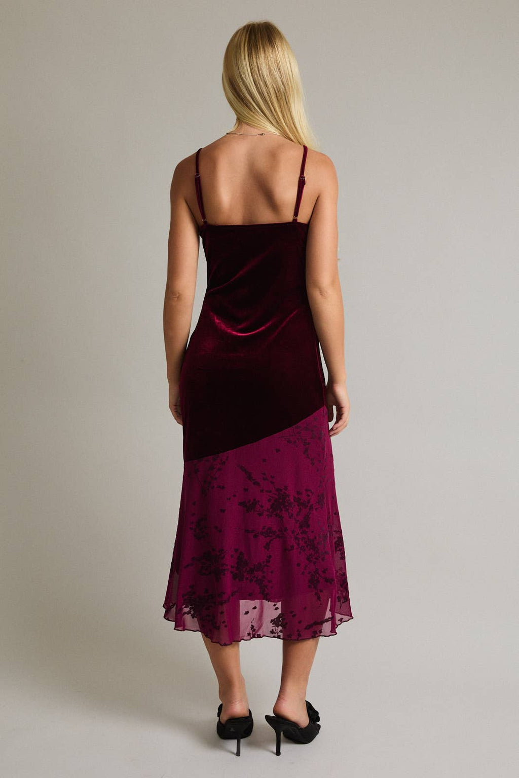 Floral Velvet Midi Dress