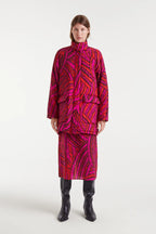 Close Up Feather Pattern Coat