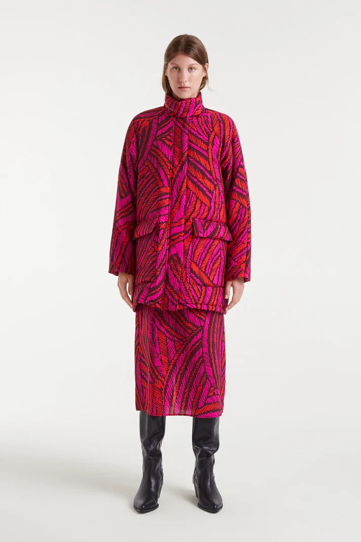 Close Up Feather Pattern Coat