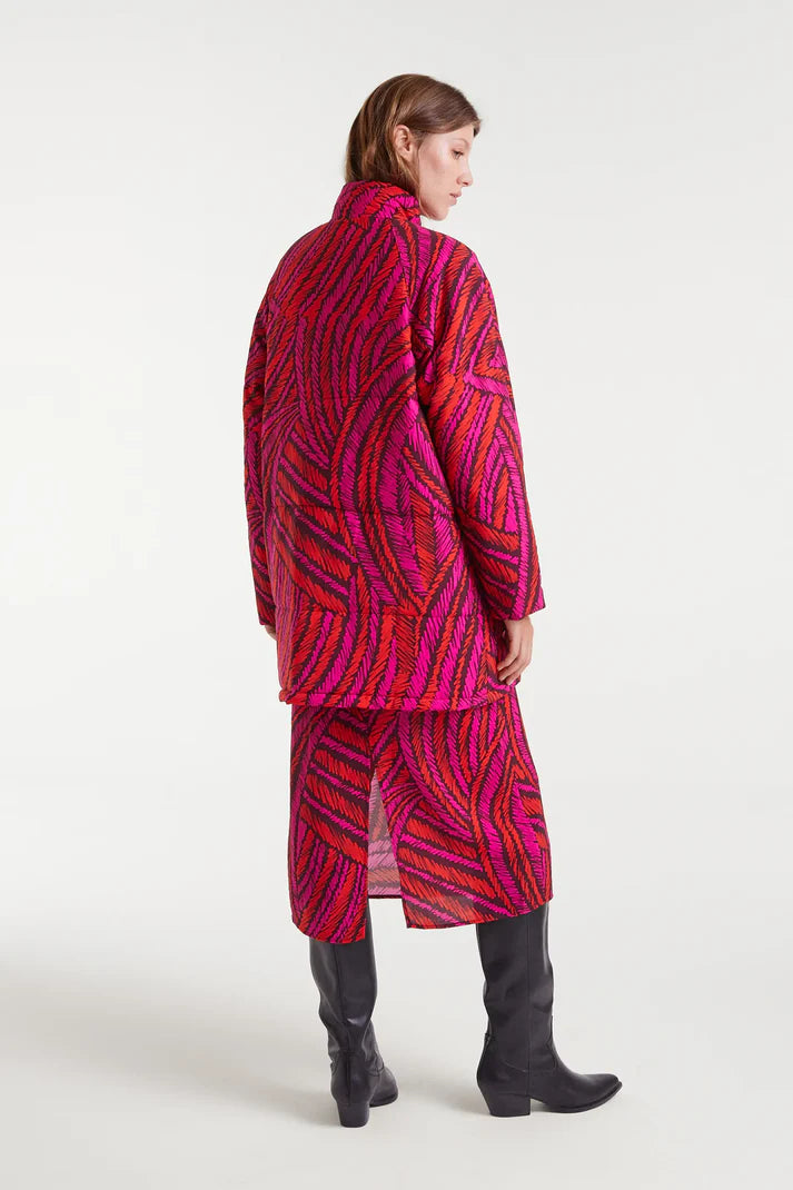 Close Up Feather Pattern Coat