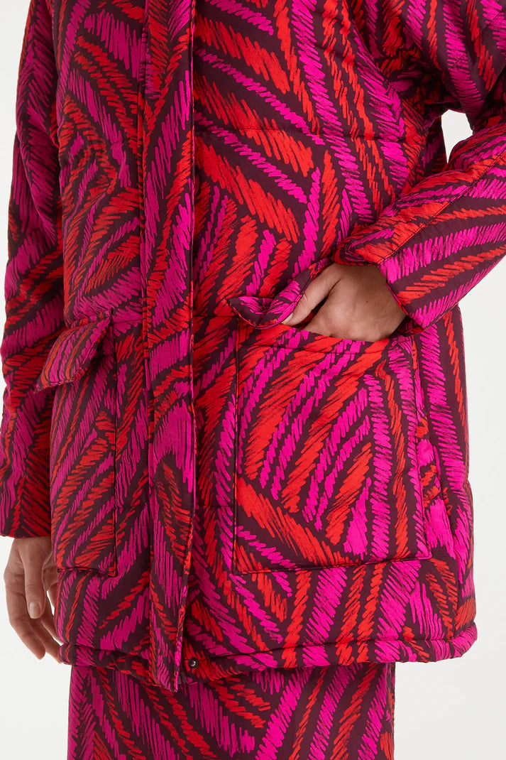 Close Up Feather Pattern Coat