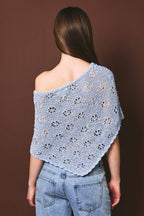 Openwork Detail Sweater Poncho