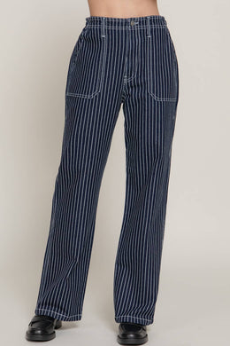 Striped Straight Leg Pants