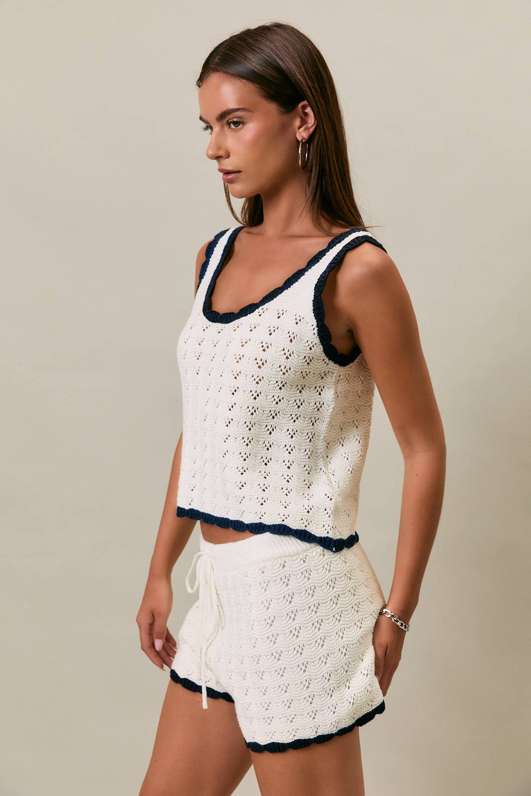 Contrast Sweater Tank