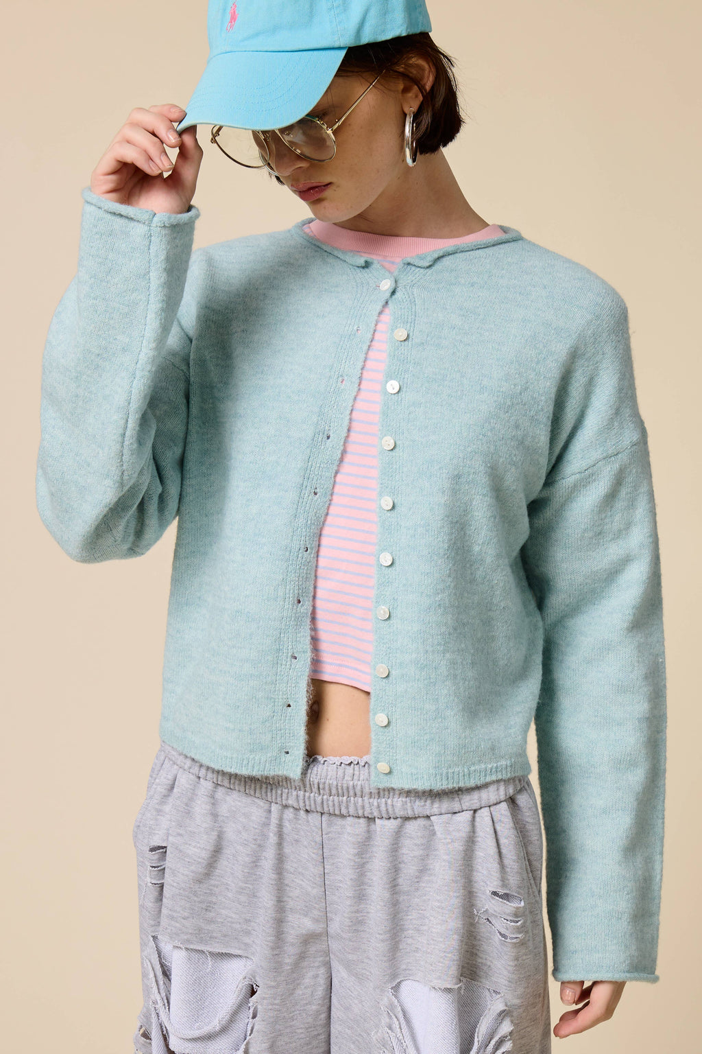 Essential Button Down Cardigan Top