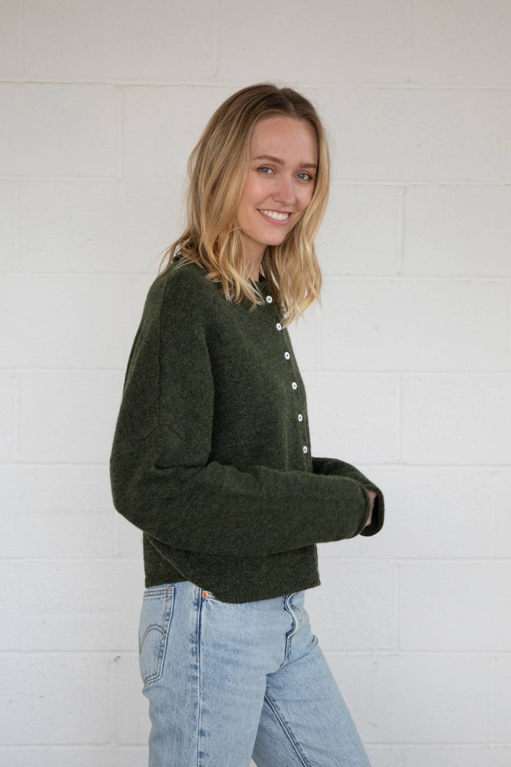 Hunter Green Piper Cardigan