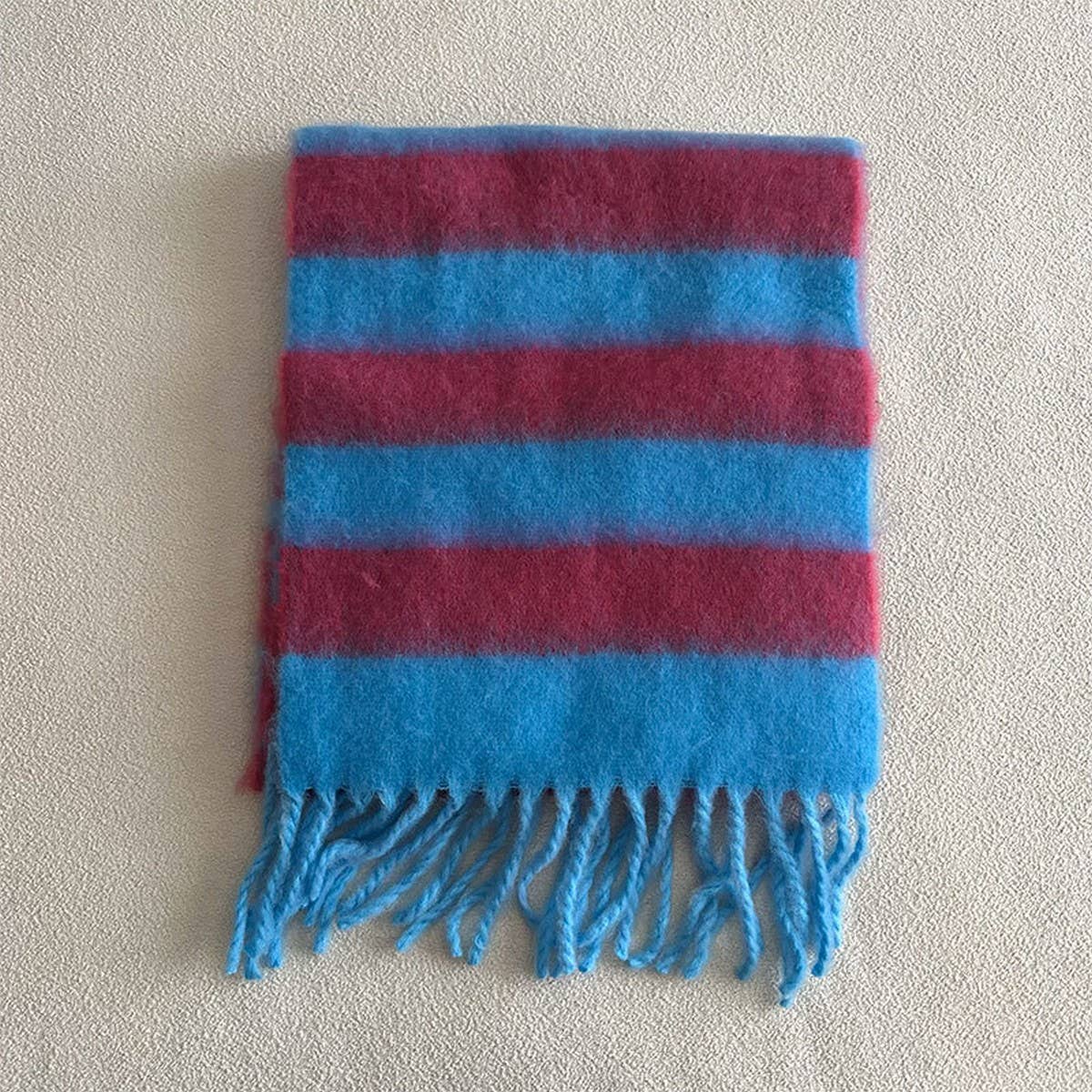 Blue-Brown Stripe Scarf
