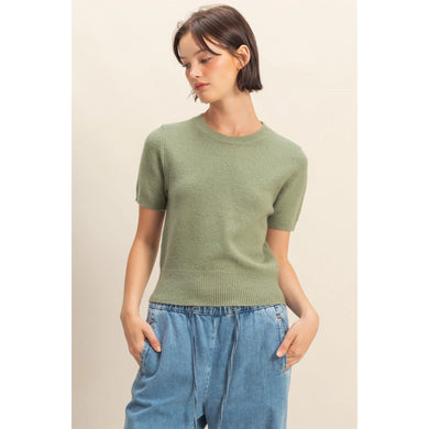 Short Sleeve Sweater Top
