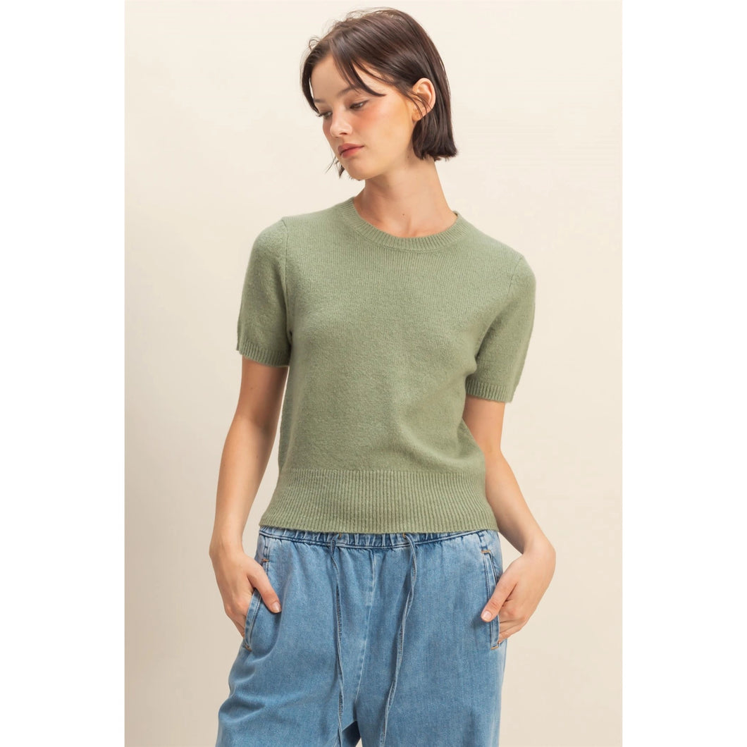 Short Sleeve Sweater Top