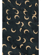 Half Moon Print Corduroy Overalls