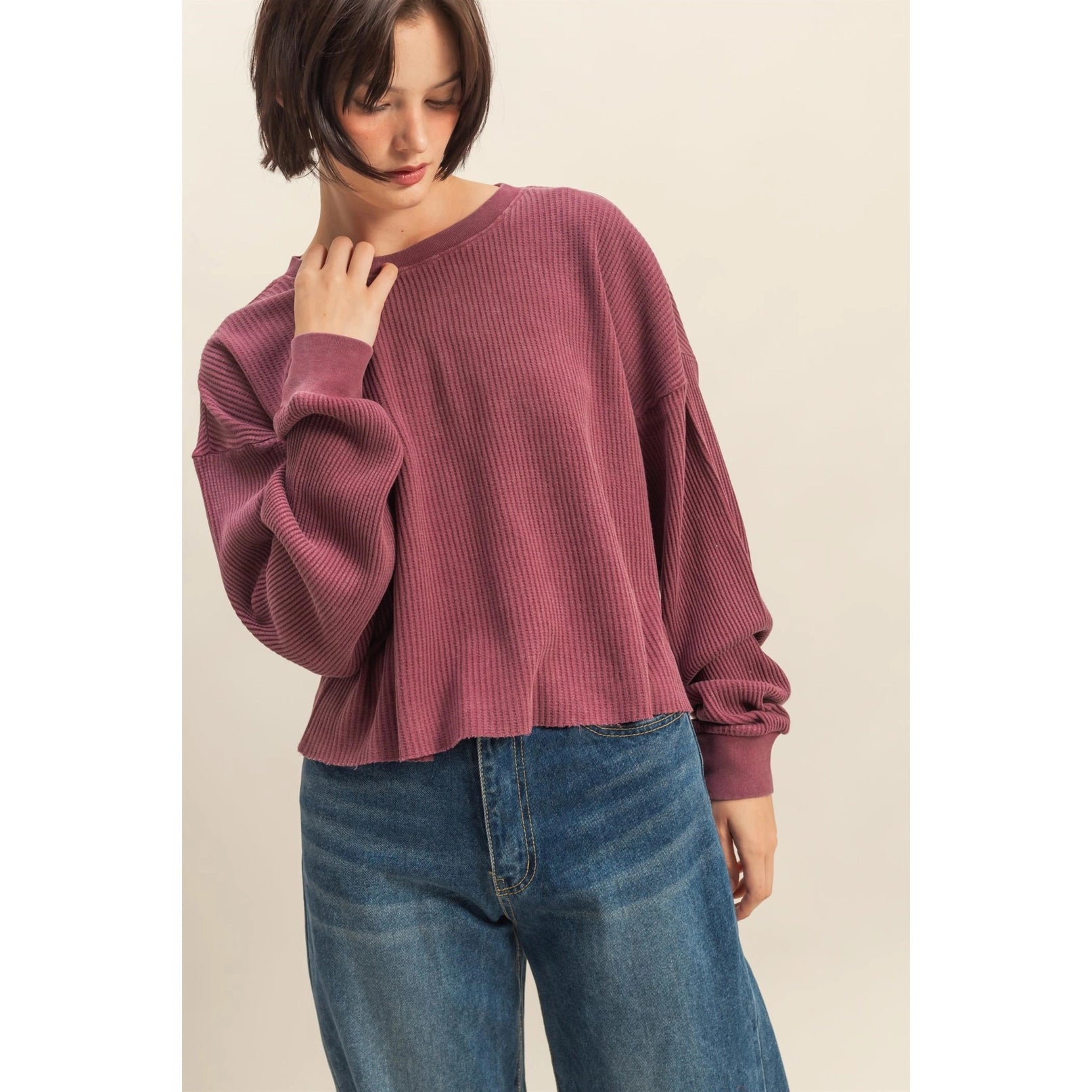 Mineral Washed Waffle Top