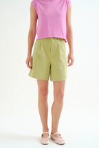 Green Cotton Shorts