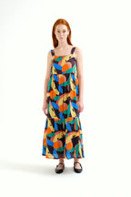 Big Fruit Print Maxi Dress