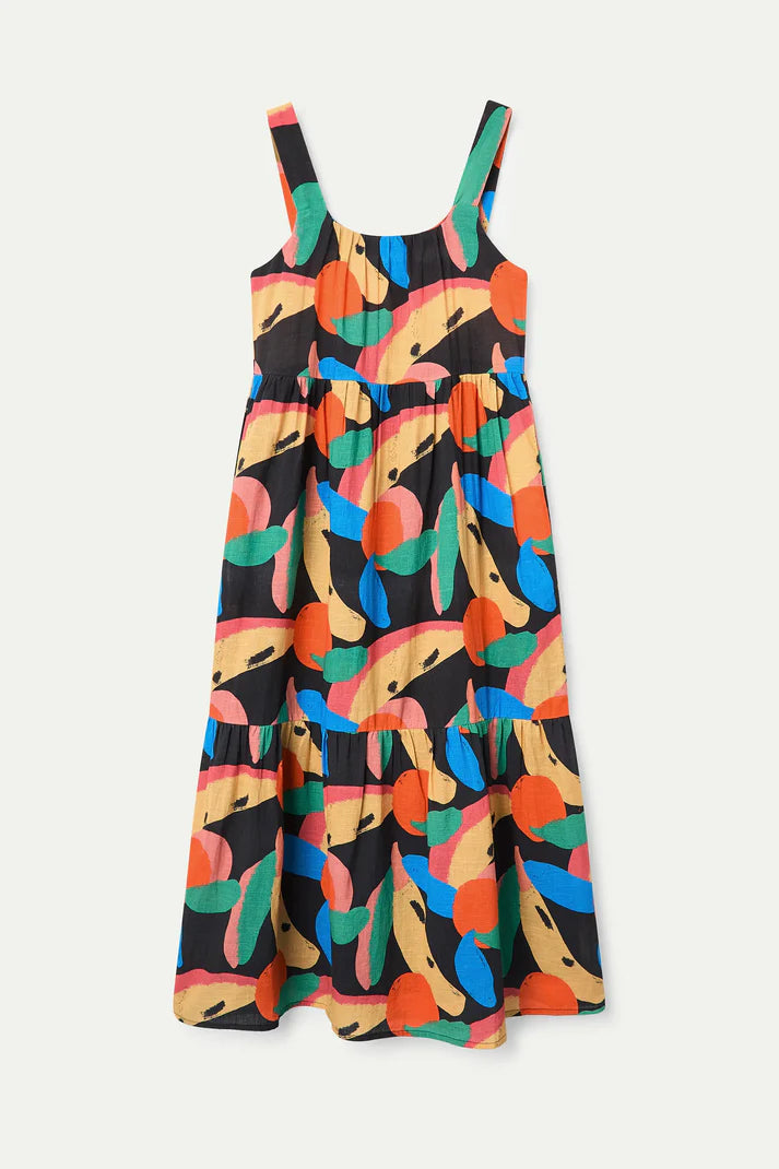 Big Fruit Print Maxi Dress