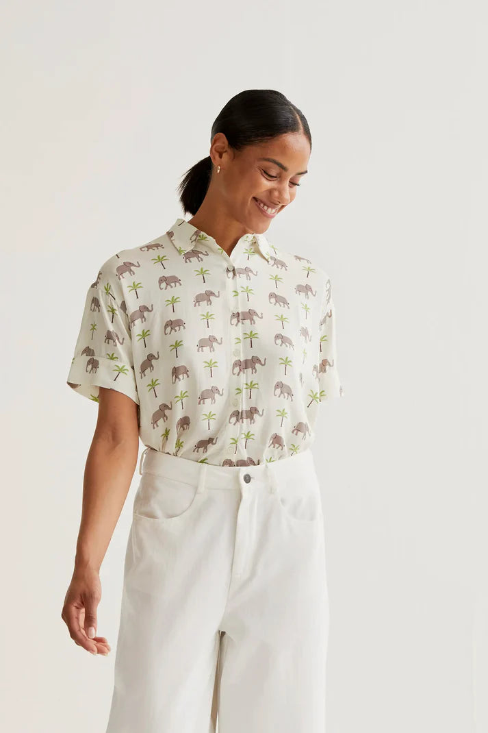 Elephant Print Shirt
