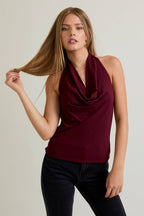 Cowl Neck Halter Top