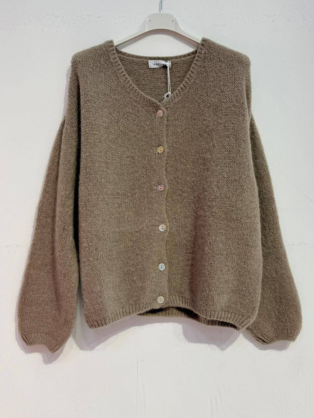 Kid mohair and wool cardigan