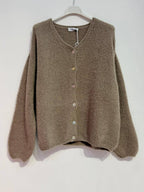 Kid mohair and wool cardigan