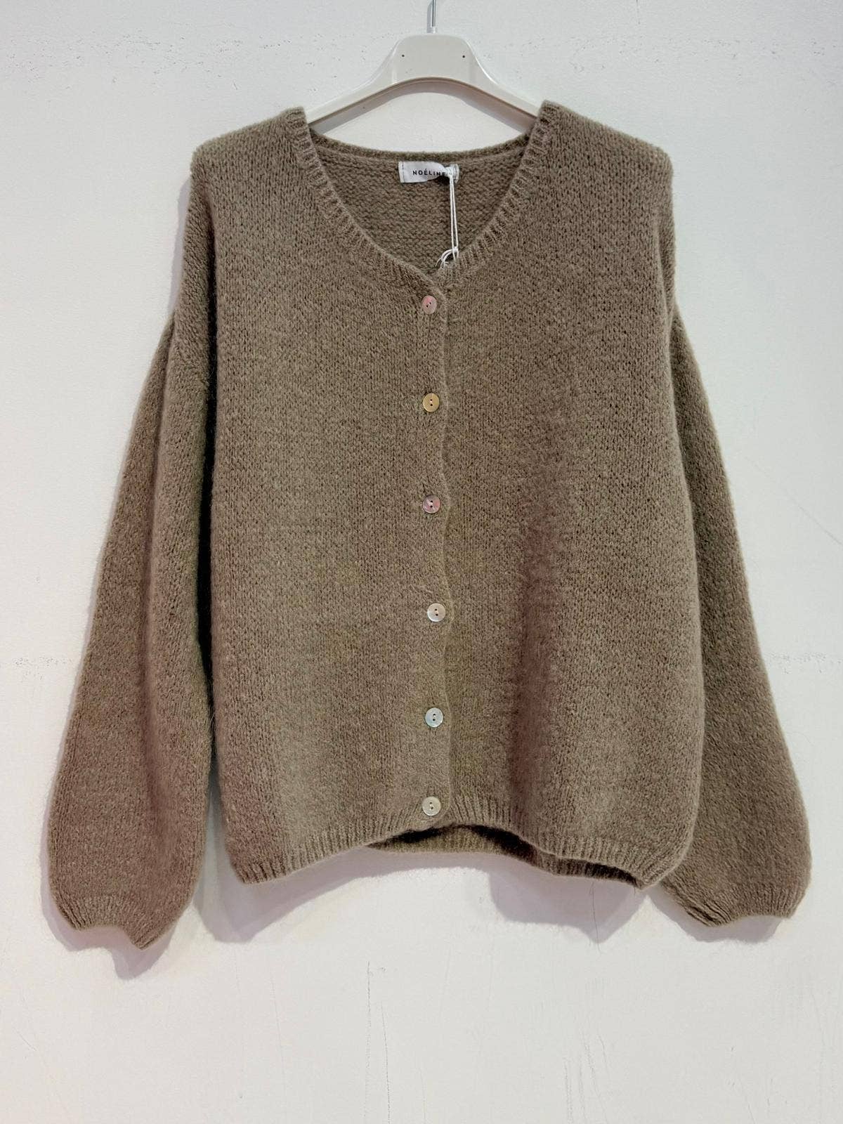 Kid mohair and wool cardigan