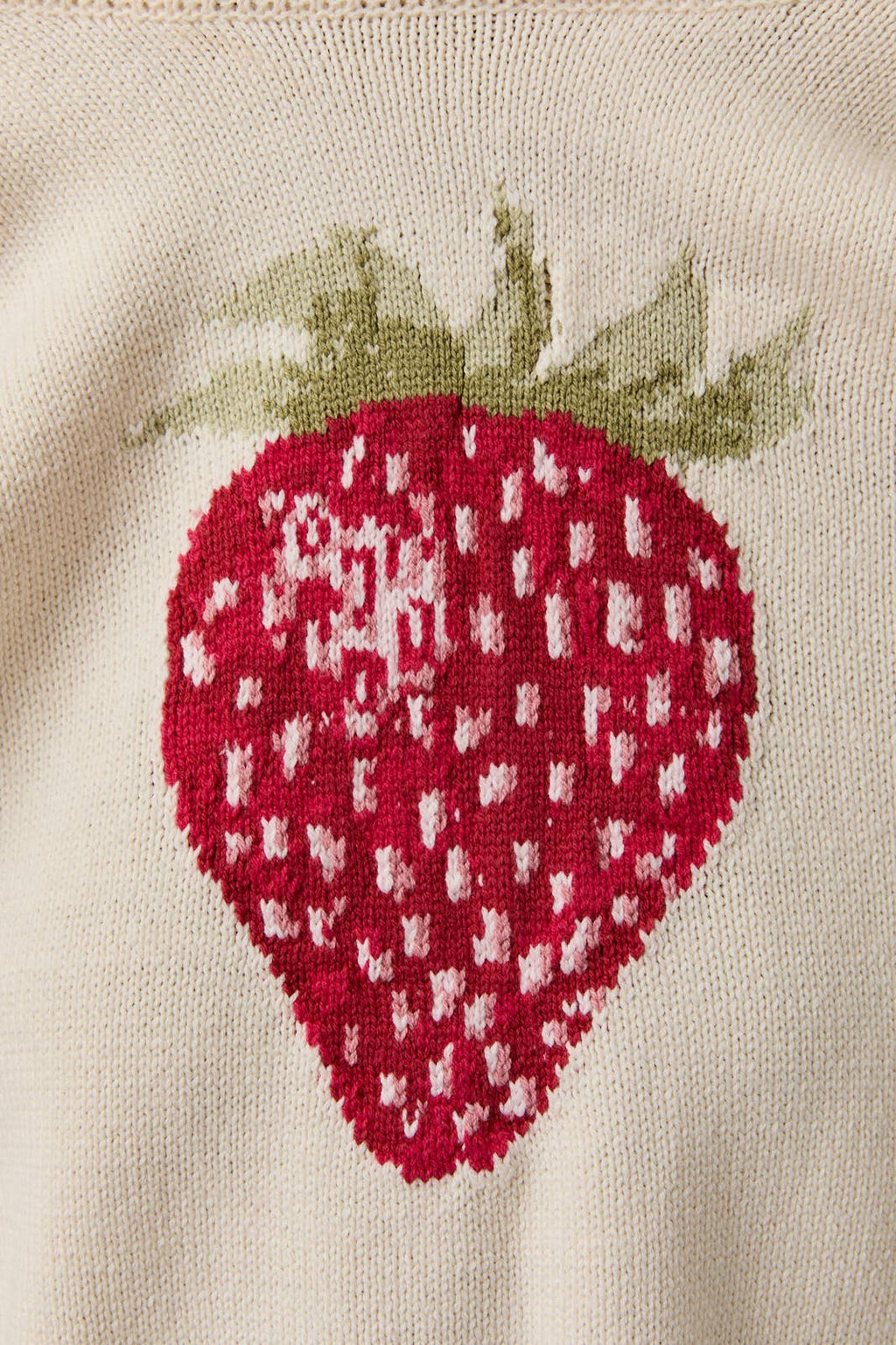 Crew Neck Strawberry Sweater